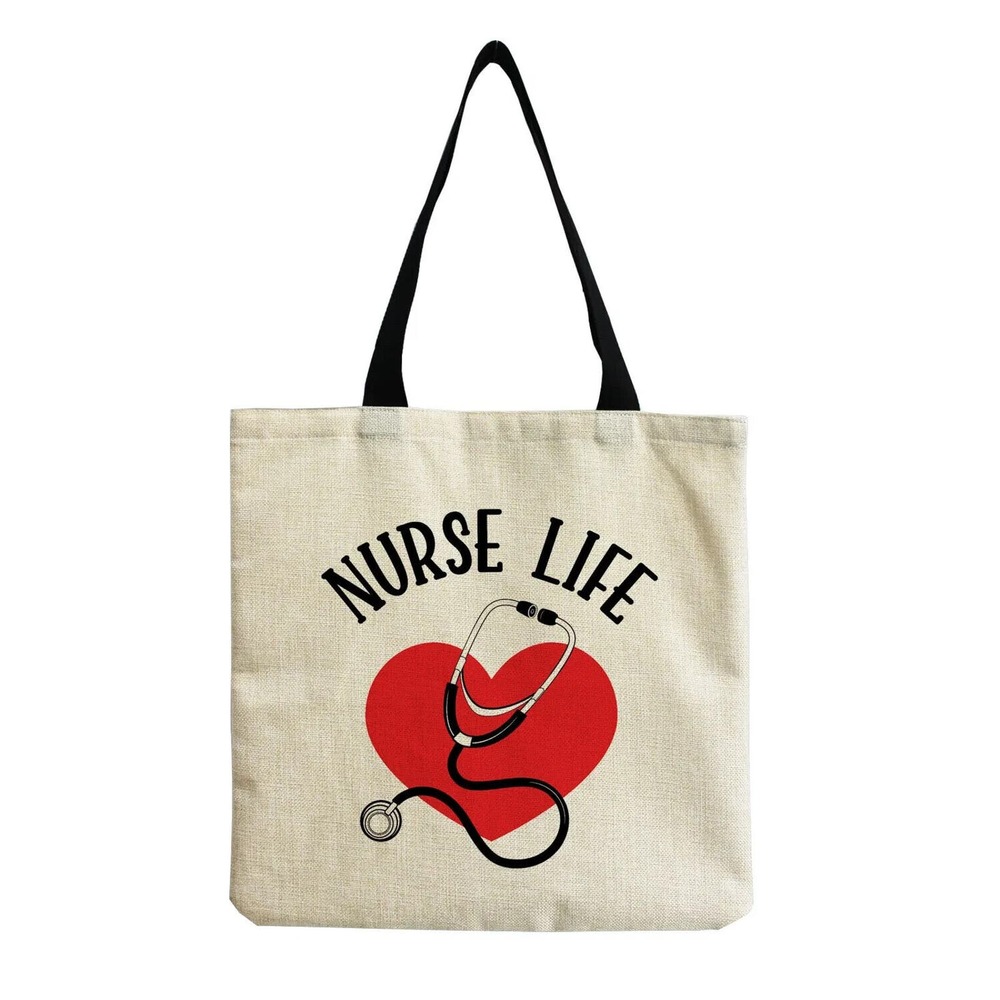 Nurse Nursing Pride Linen Tote Bag Nurse Life